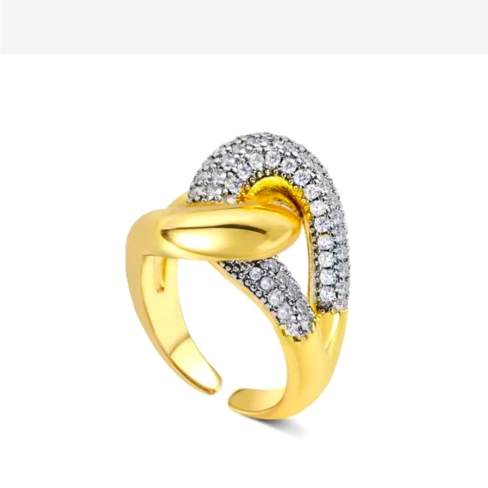 18k gold plated knot Ring